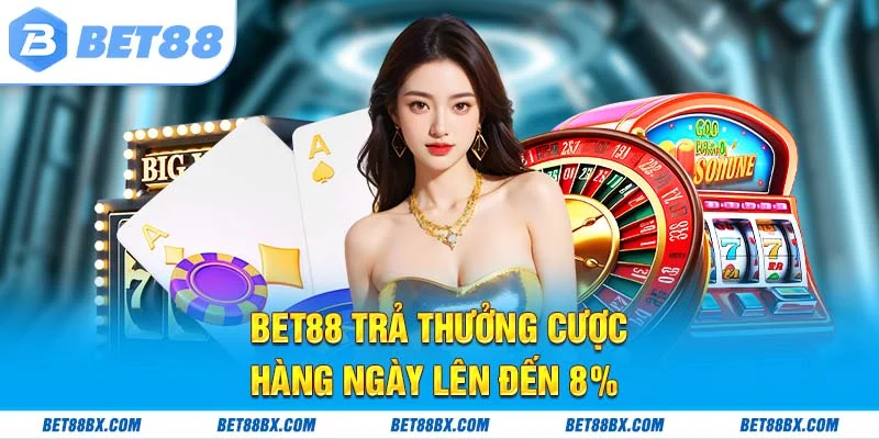 Bet88 trả thưởng hàng ngày lên đến 8%